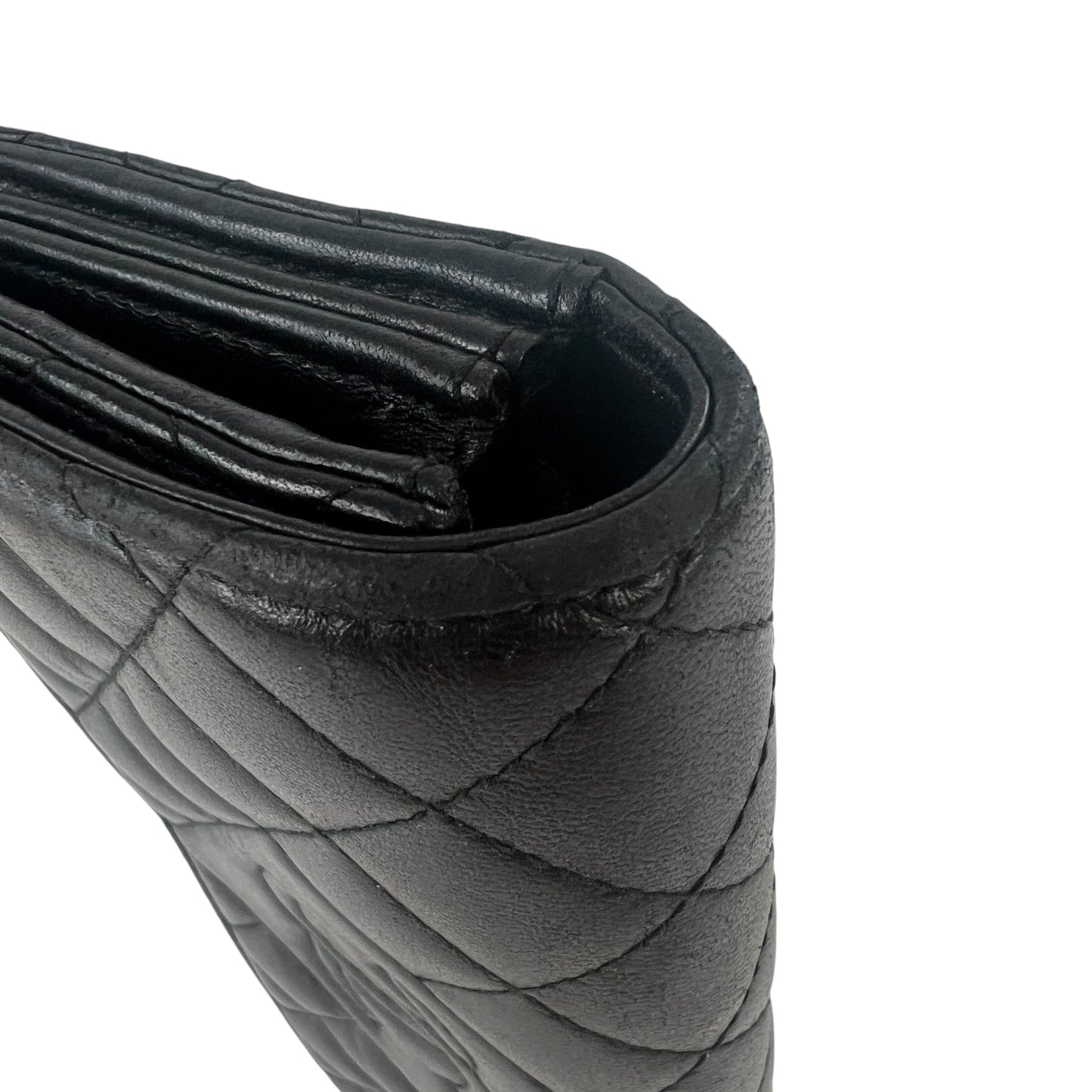 Chanel CC Matelassé Leather Long Wallet