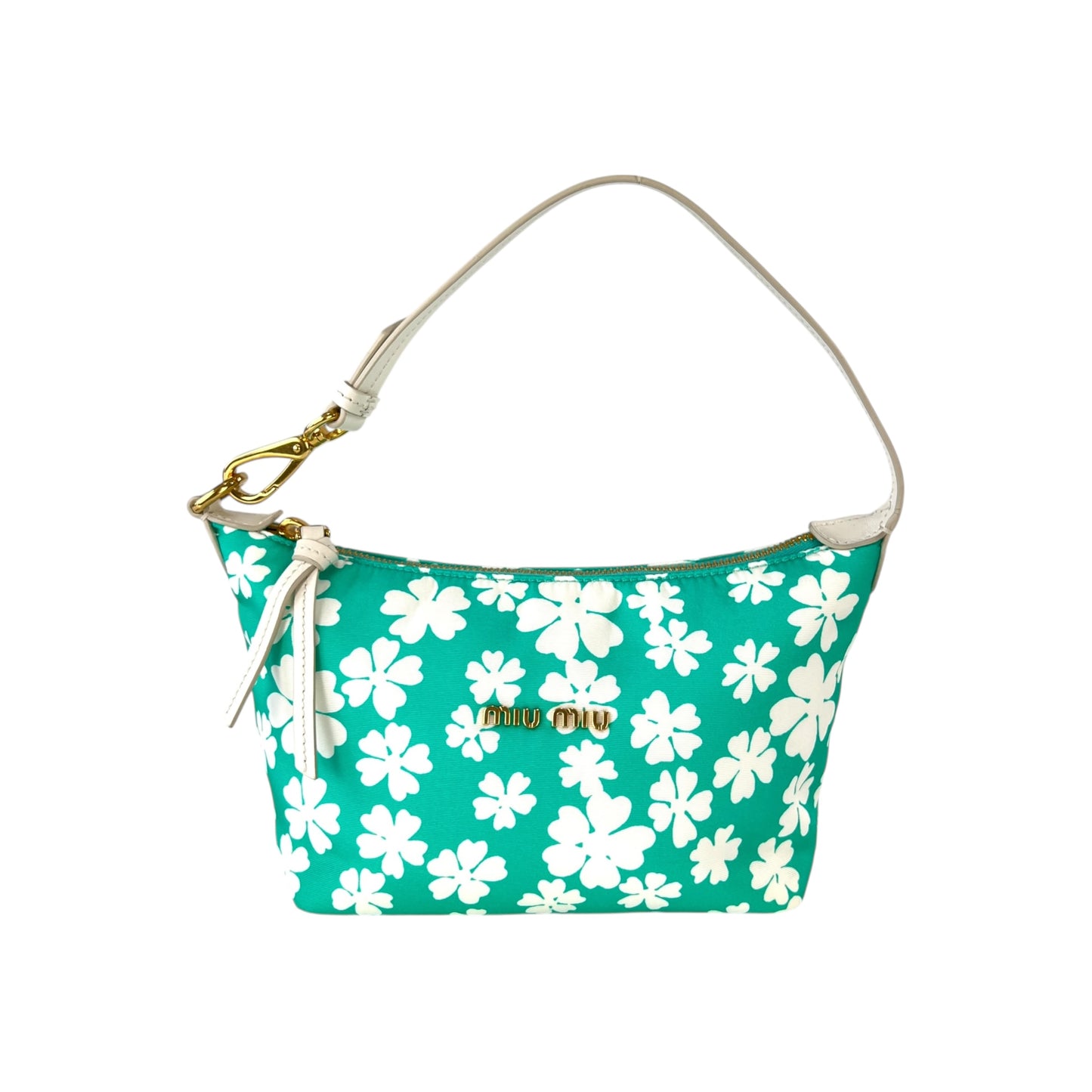 Miu Miu Spirit Flower Nylon Pochette Bag