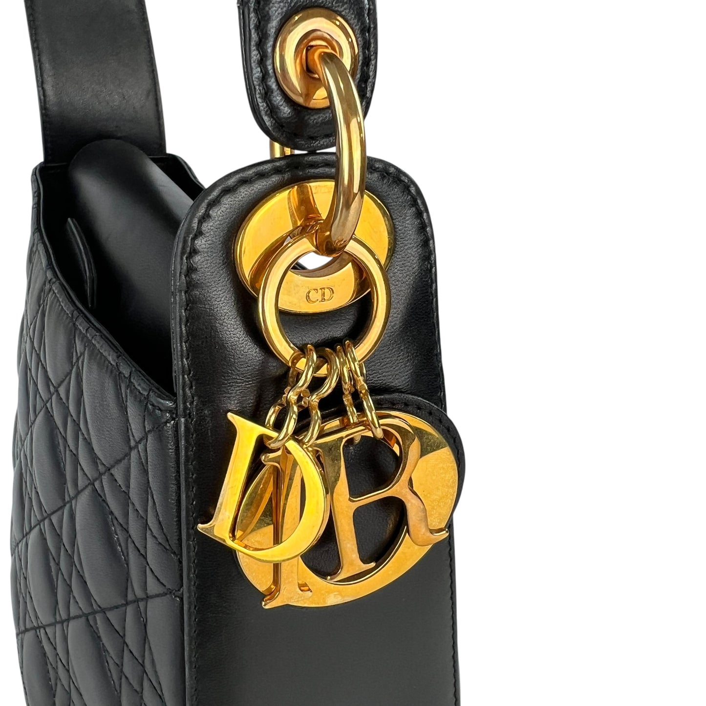 Dior Vintage Cannage Leather Shoulder Bag