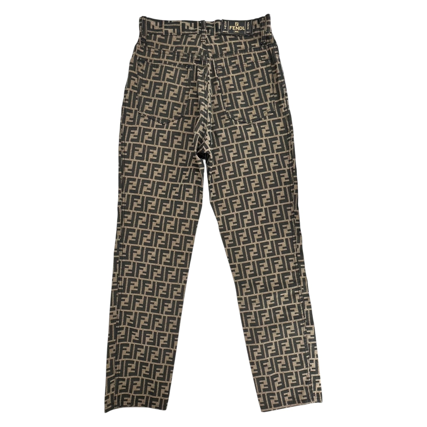 Fendi Vintage Zucca High-Waisted Pants