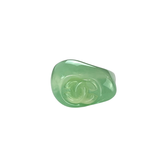 Chanel CC Faux Jade Ring