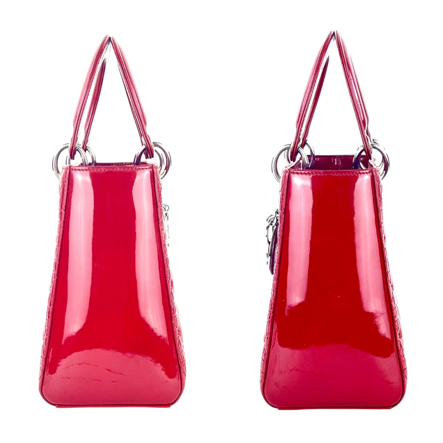 Dior Lady Dior Patent Leather Two-Way Bag