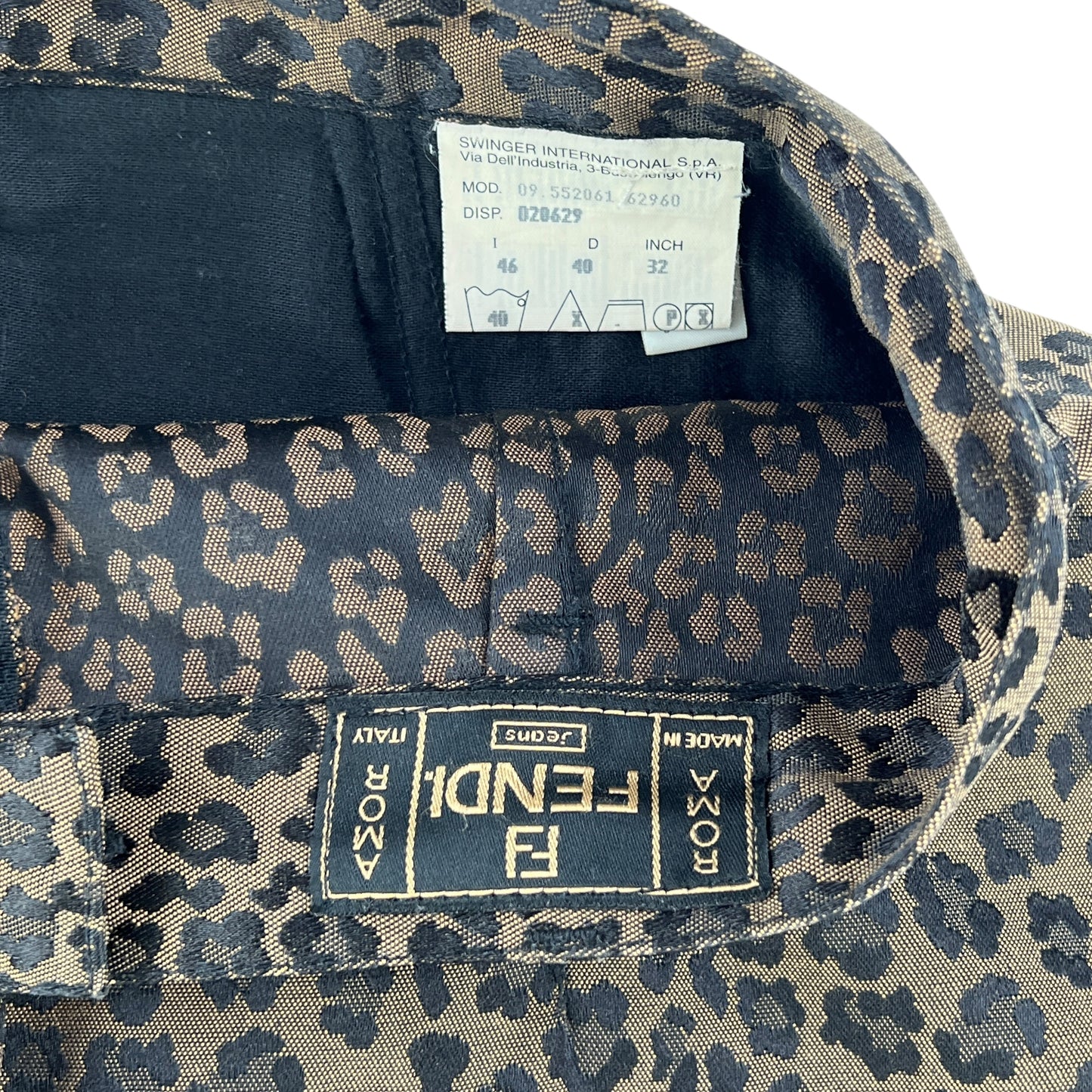 Fendi Vintage Leopard Print Skirt