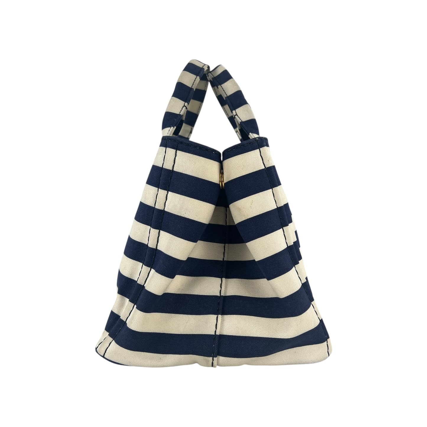 Prada Canapa Striped Tote Bag