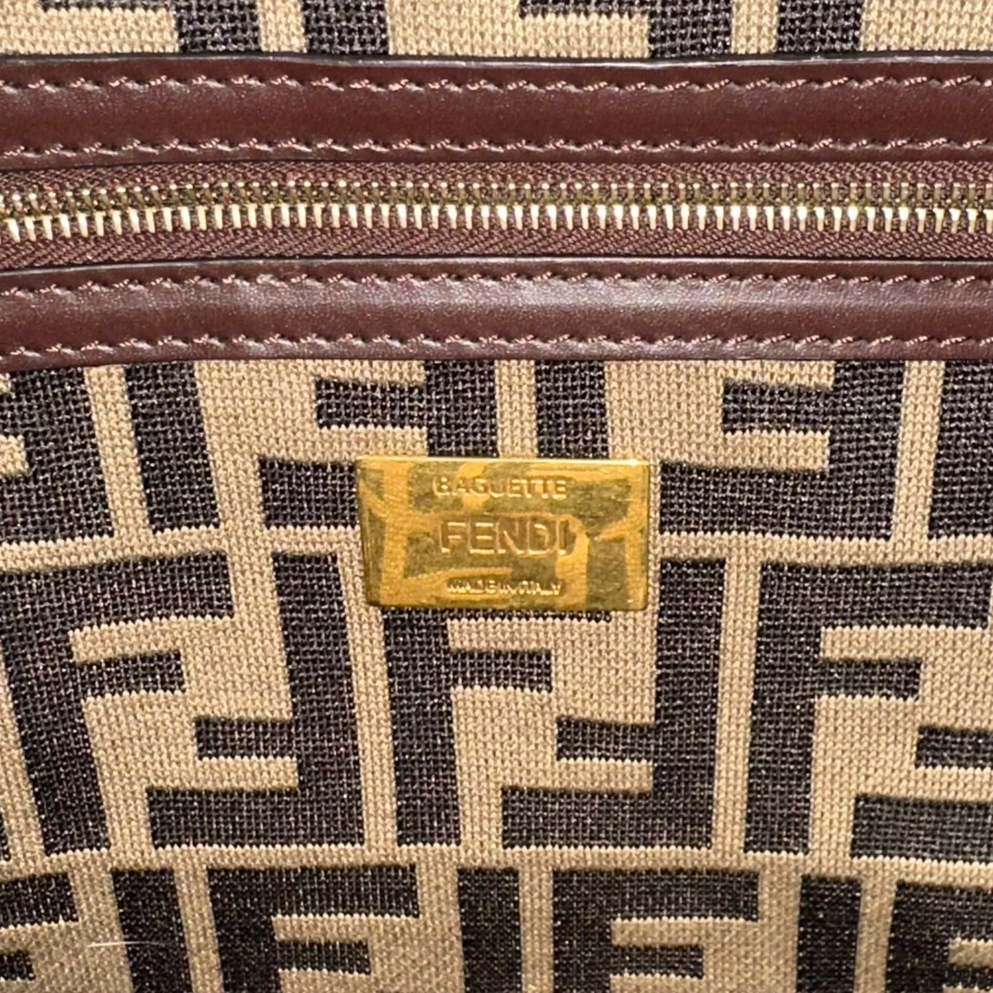 Fendi Knit Fringe Baguette 2-Way Bag