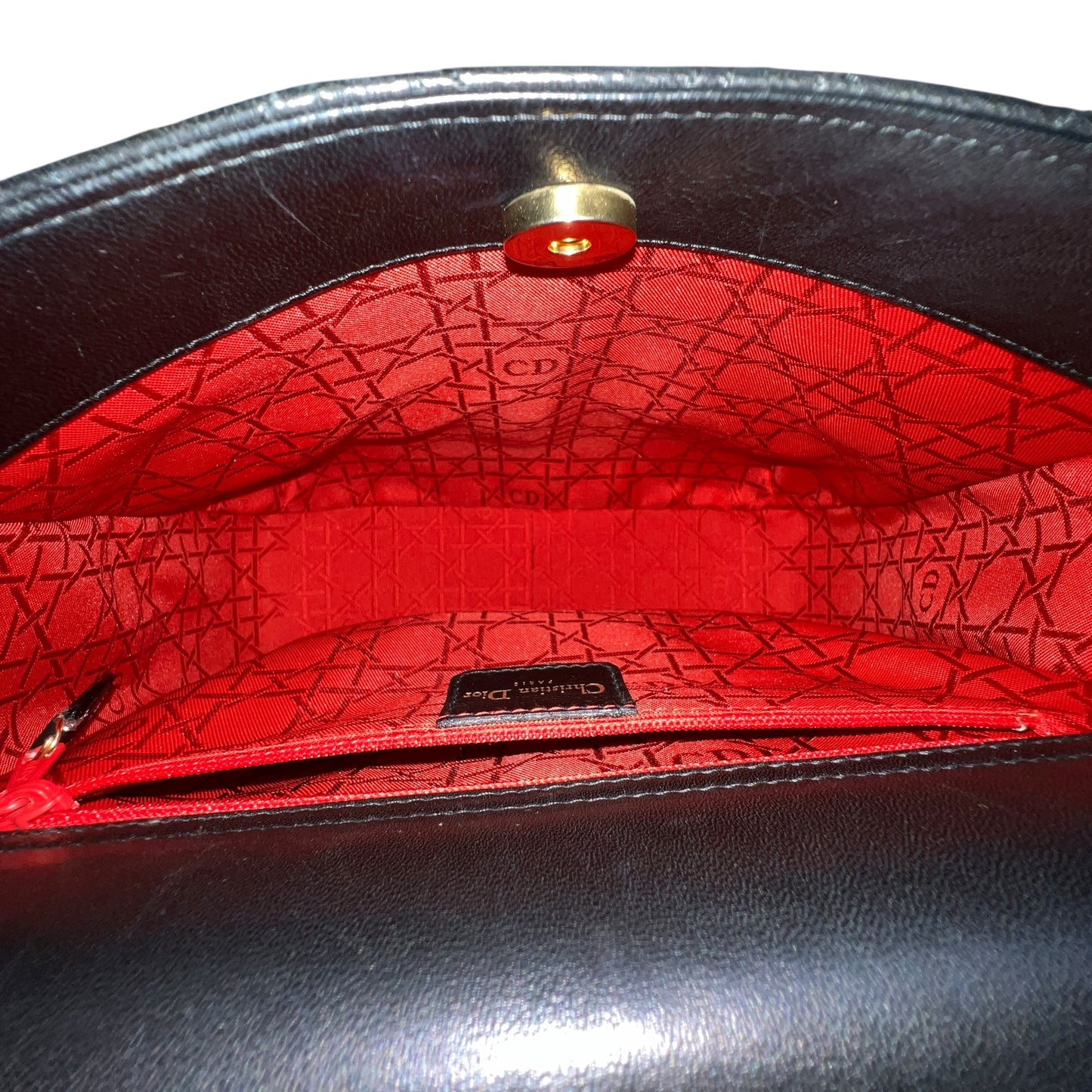 Dior Vintage Cannage Leather Shoulder Bag
