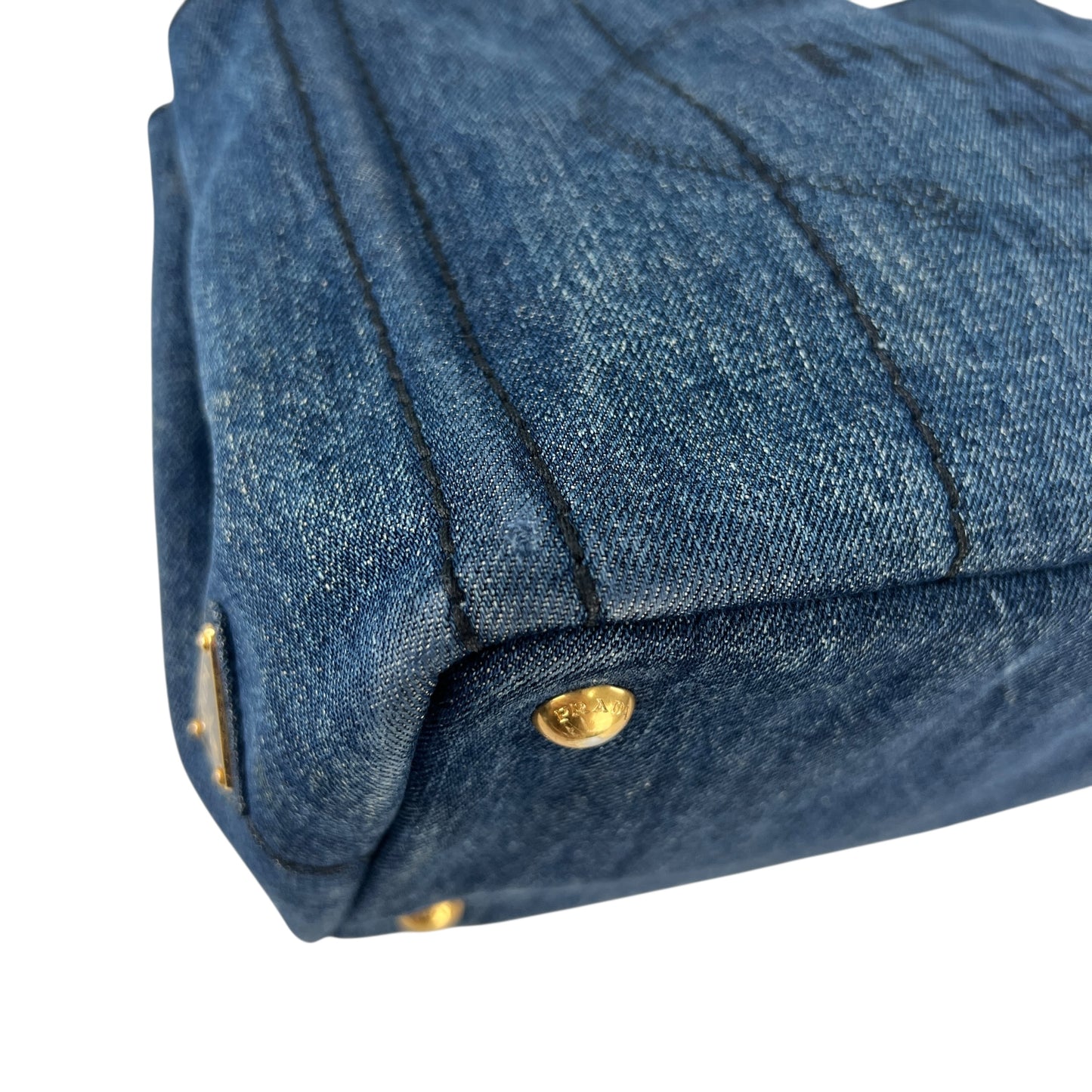 Prada Denim Canapa Tote Bag