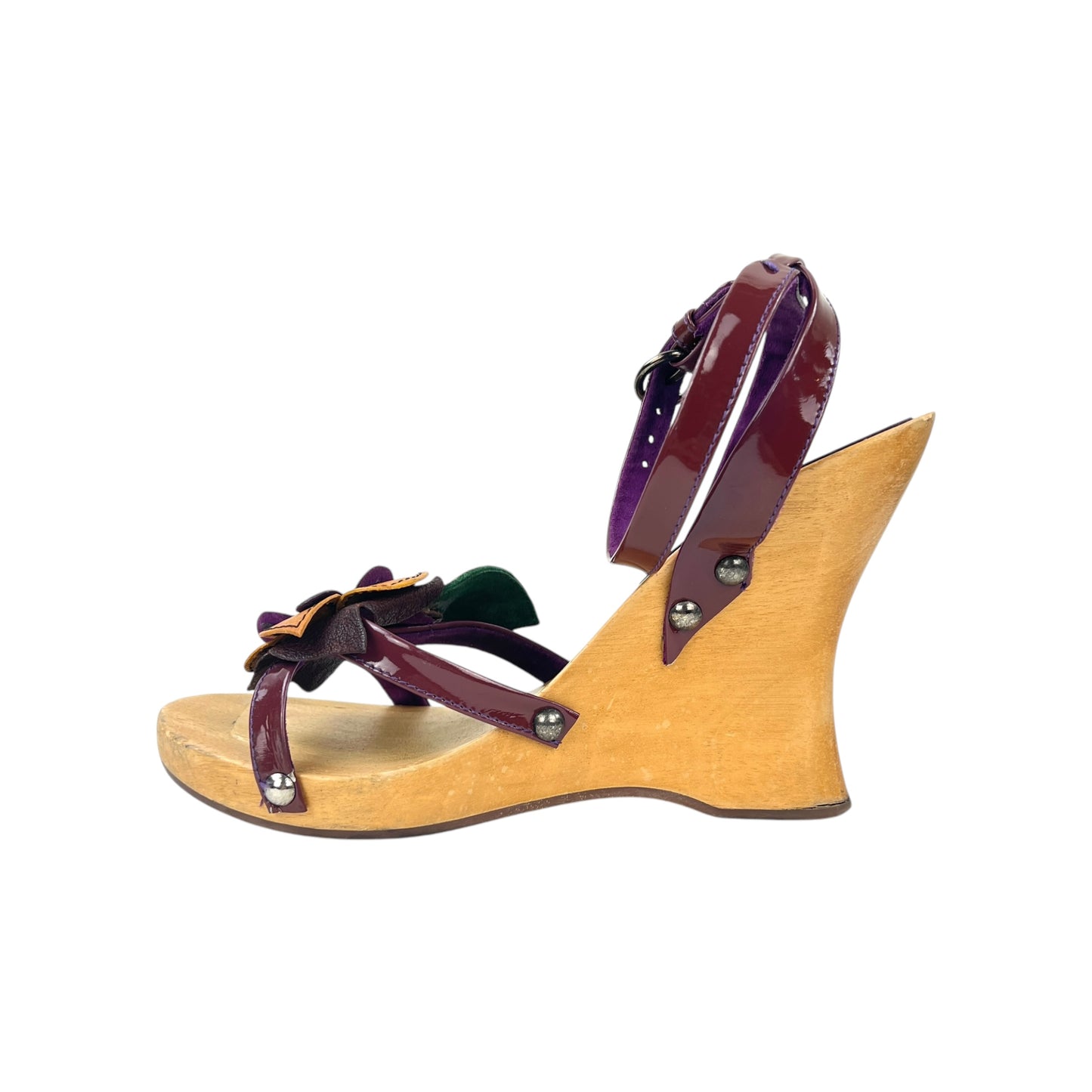 Miu Miu Flower Wooden Wedges