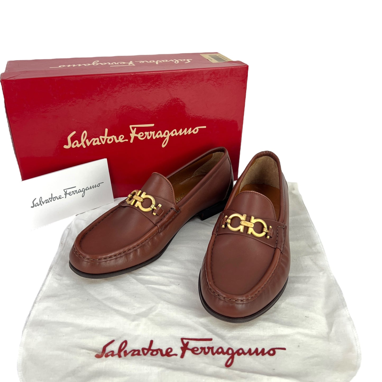 Ferragamo Gancini Leather Loafers