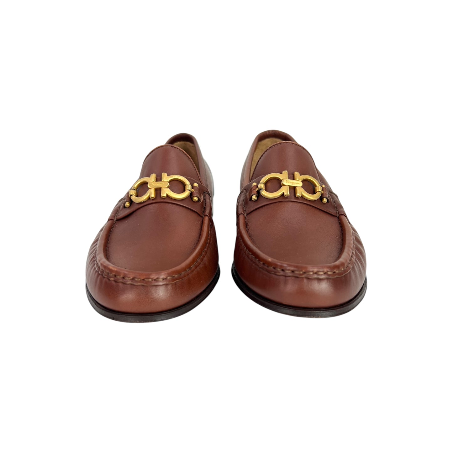 Ferragamo Gancini Leather Loafers