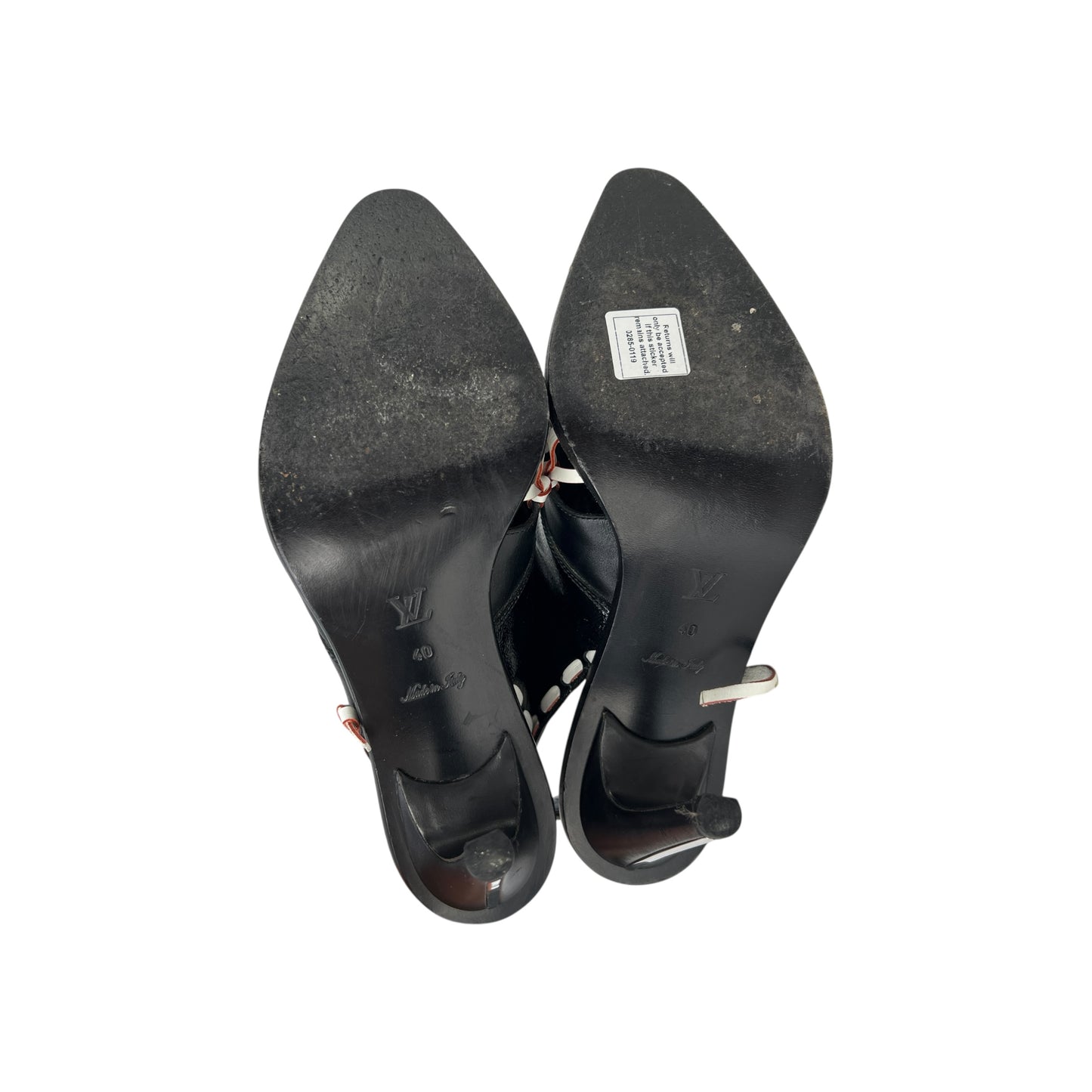 Louis Vuitton Leather Lace-Up Heels