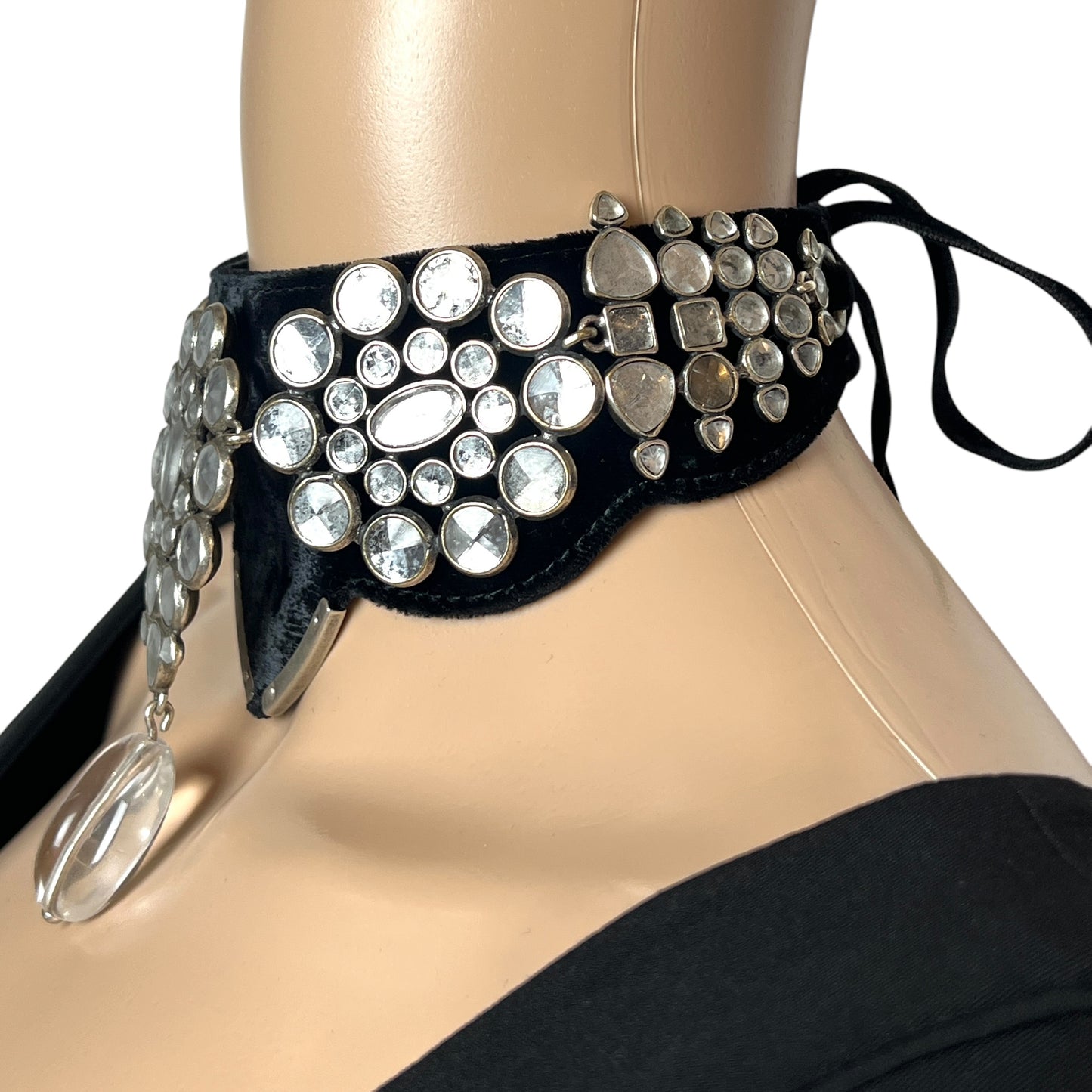 YSL Vintage Tom Ford Velvet Plate Choker