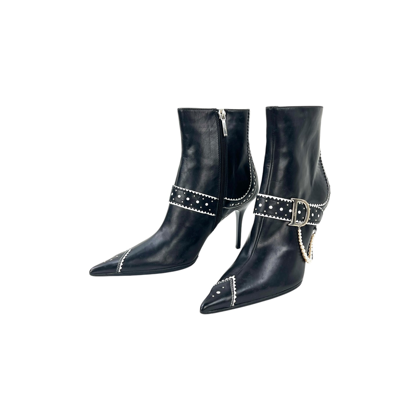Dior John Galiano D’Trick Pearl Heeled Booties