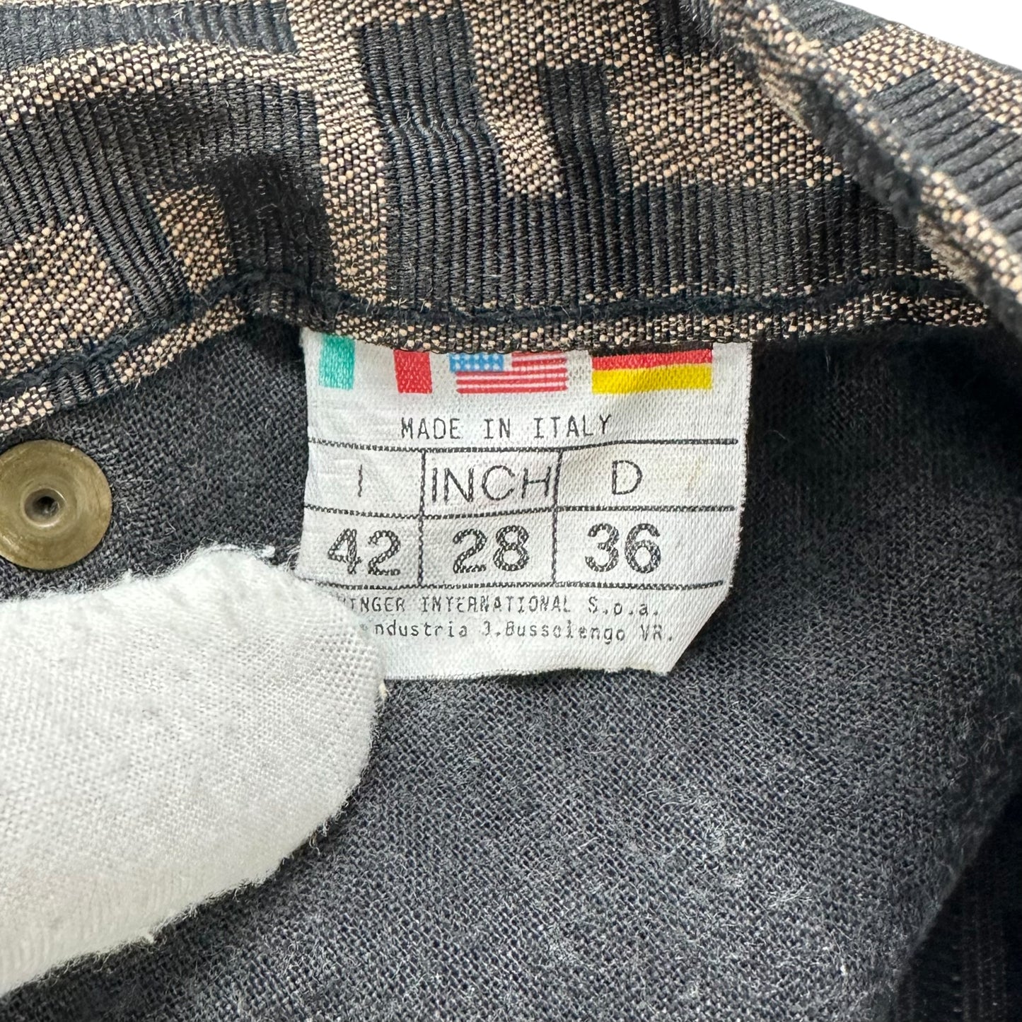 Fendi Vintage Zucca High-Waisted Pants