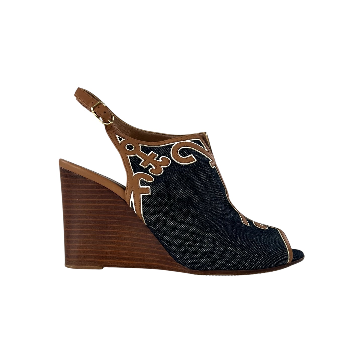 Hermes Denim Wedges