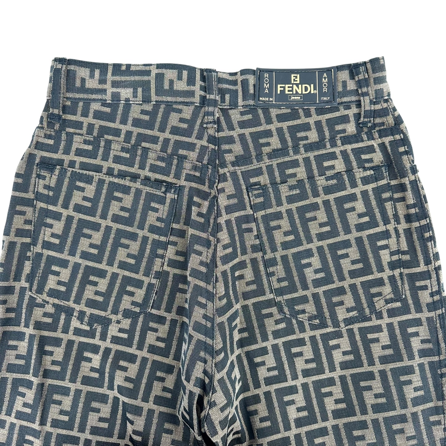 Fendi Vintage Zucca High-Waisted Pants