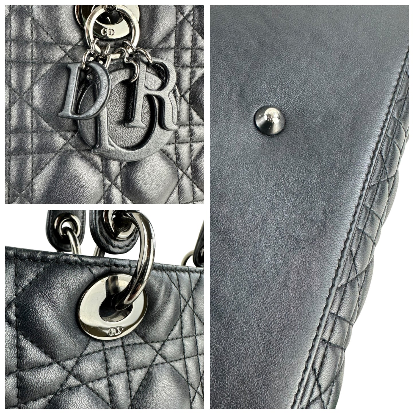 Dior Lady Dior Cannage Leather Two-Way Bag