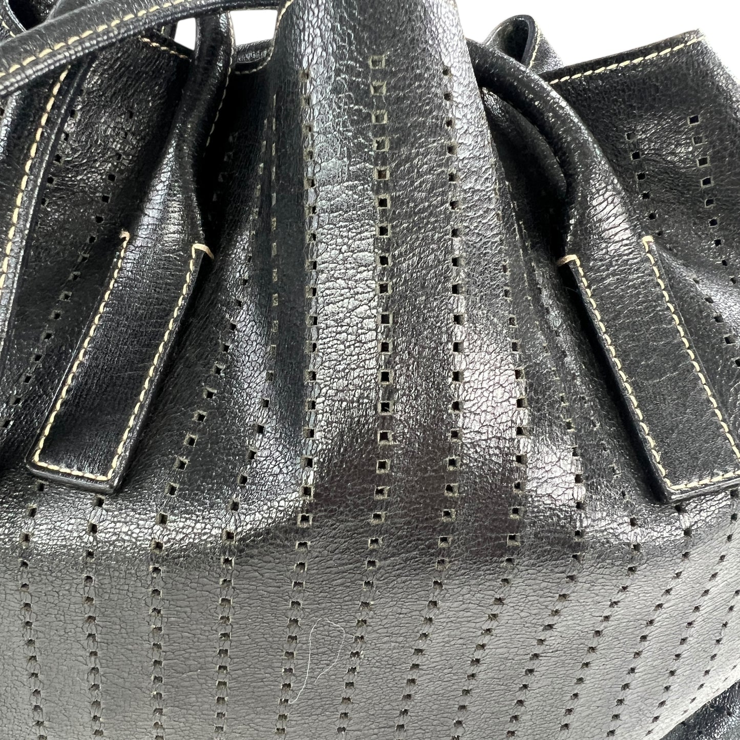 Prada Perforated Leather Tote