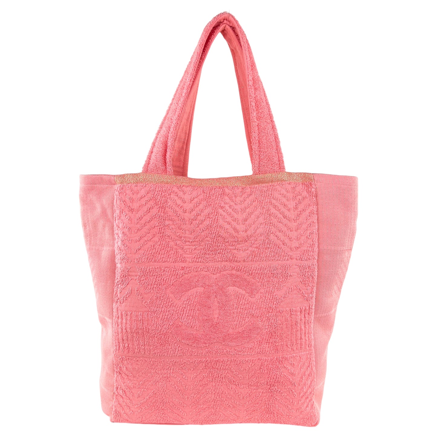 Chanel CC Terry Cloth Beach Towel Set Bag