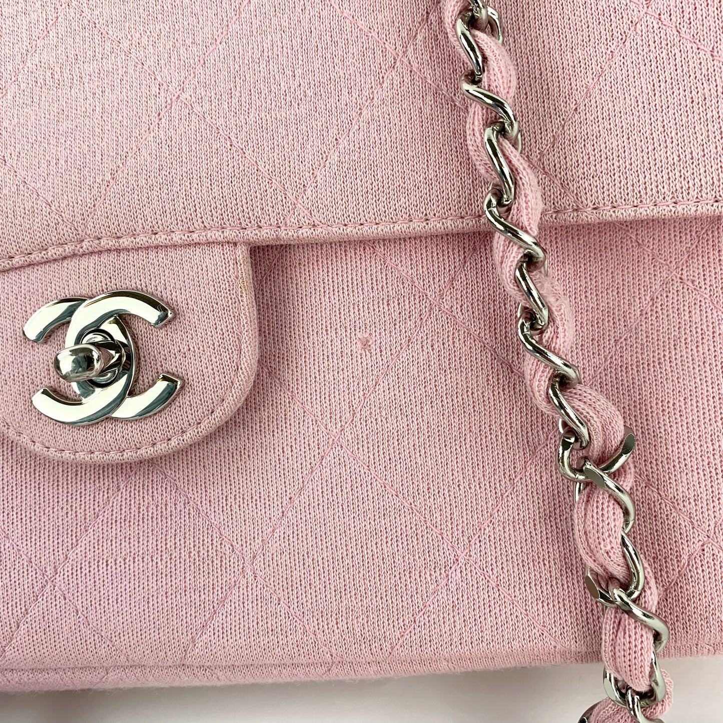 Chanel Matelasse Single Flap Jersey Medium Shoulder Bag