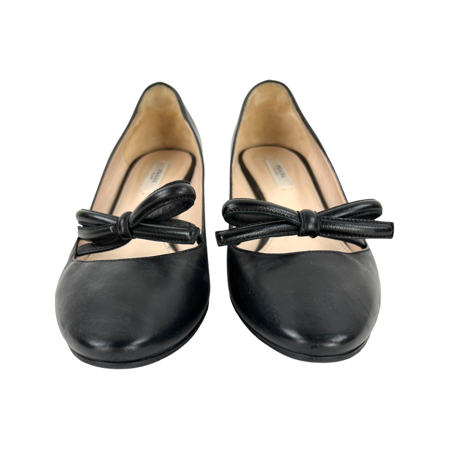 Prada Leather Bow Pumps