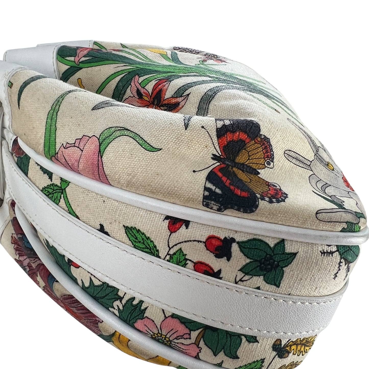 Gucci Vintage Flora Drawstring Crossbody Bag