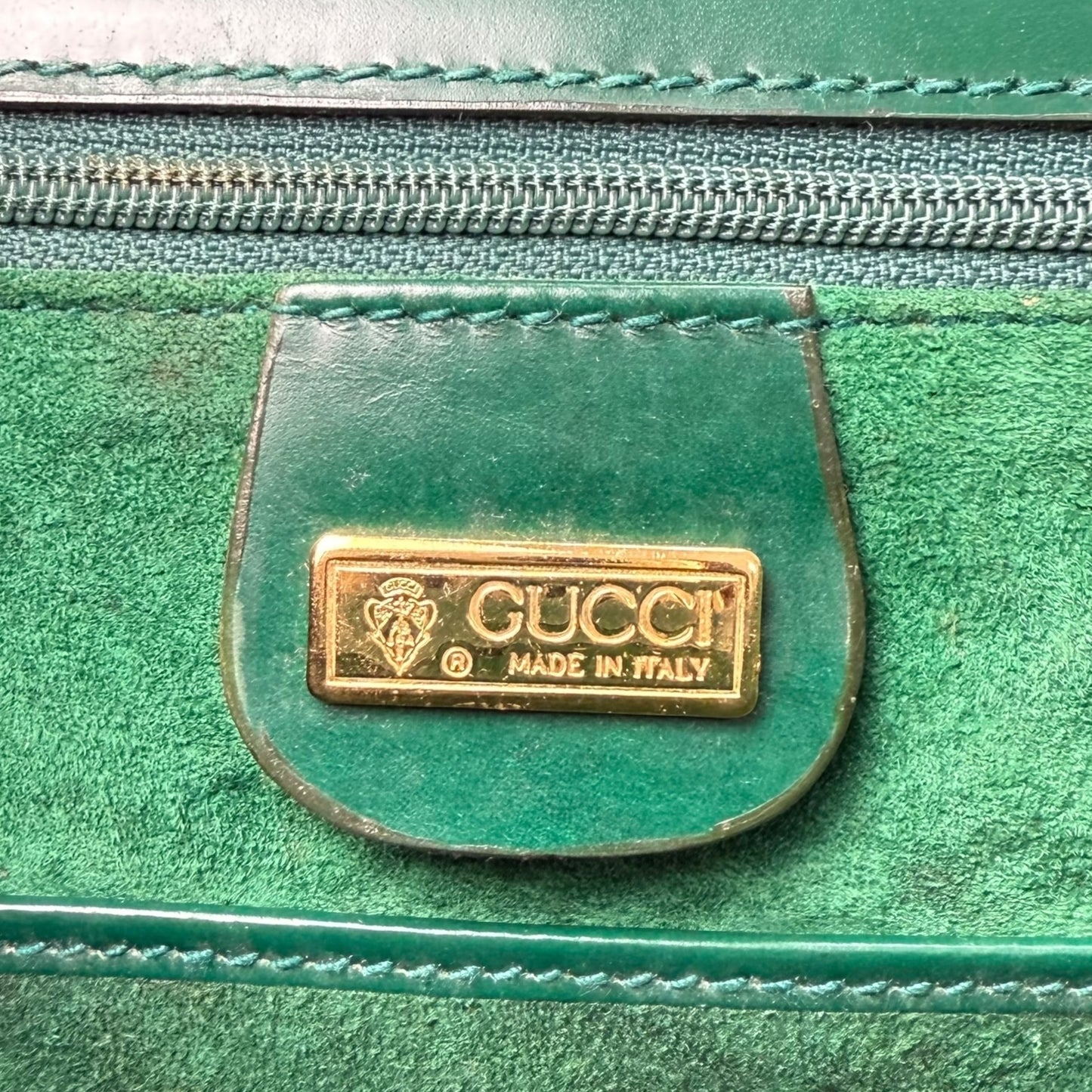 Gucci Top Handle Leather Turnlock Handbag