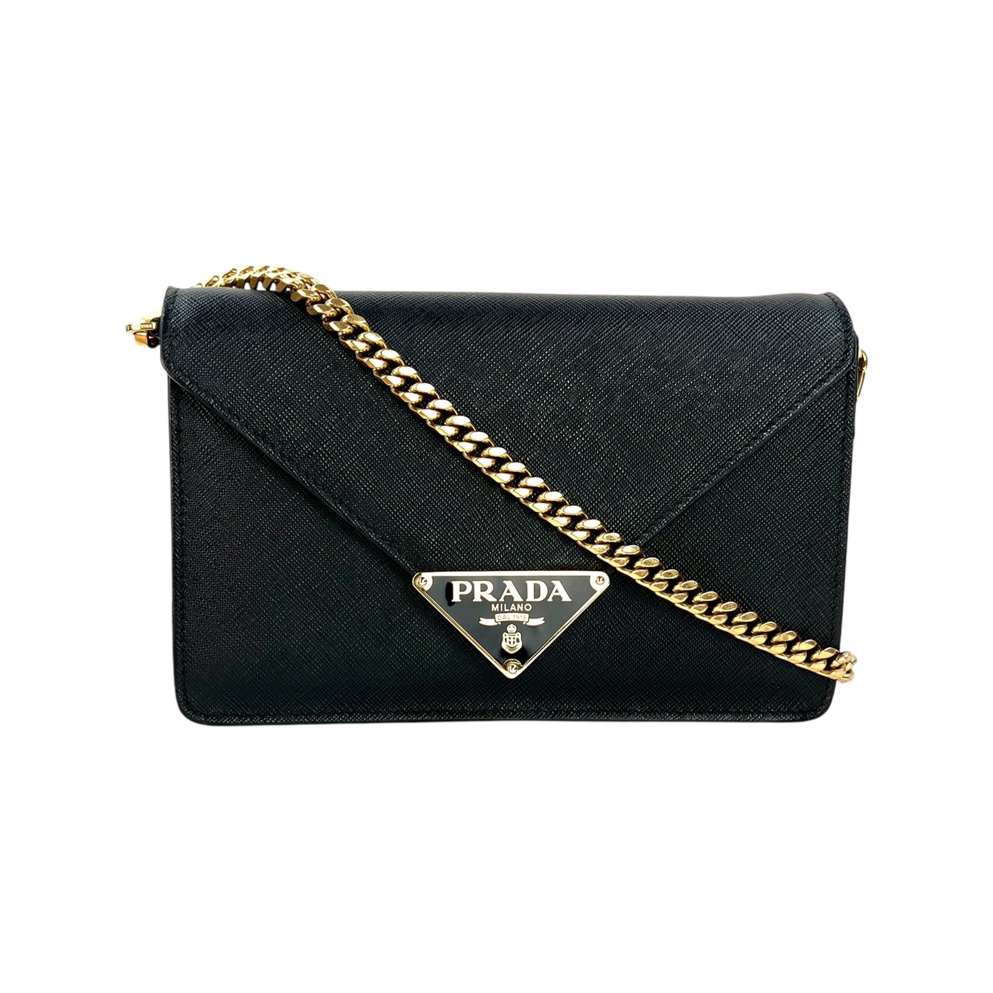 Prada Saffiano Leather Chain Crossbody Bag