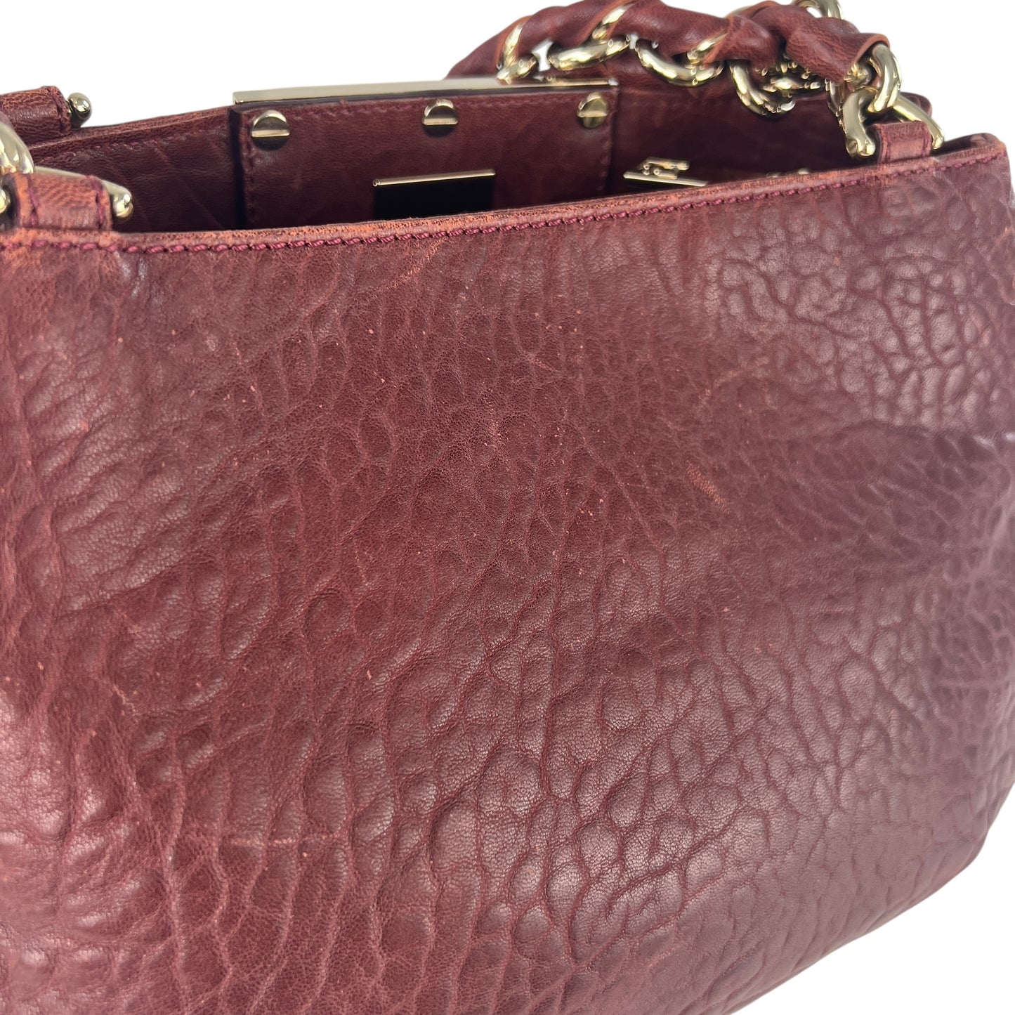 Fendi Mia Leather Shoulder Bag