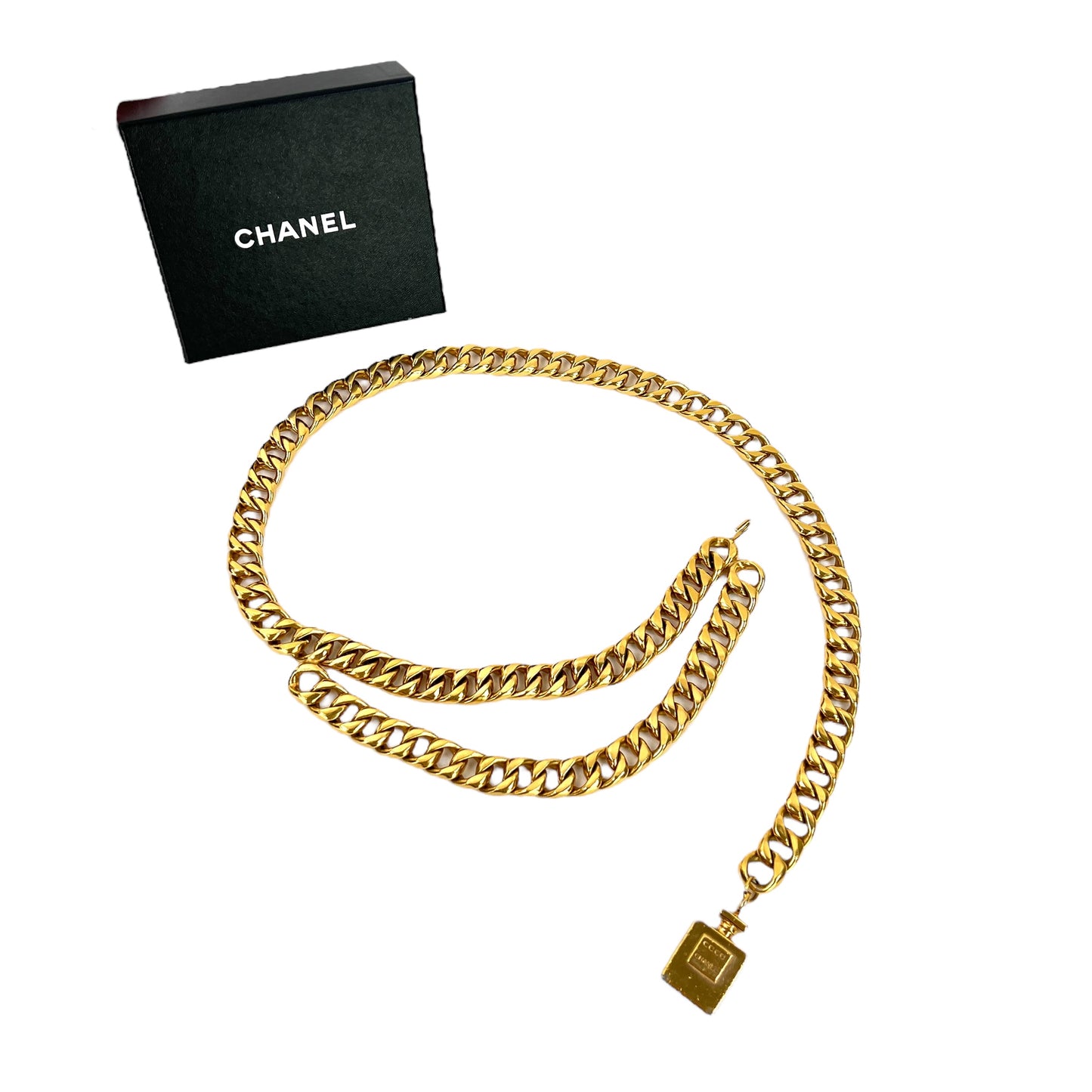 Chanel Vintage Perfume Charm Chain Belt