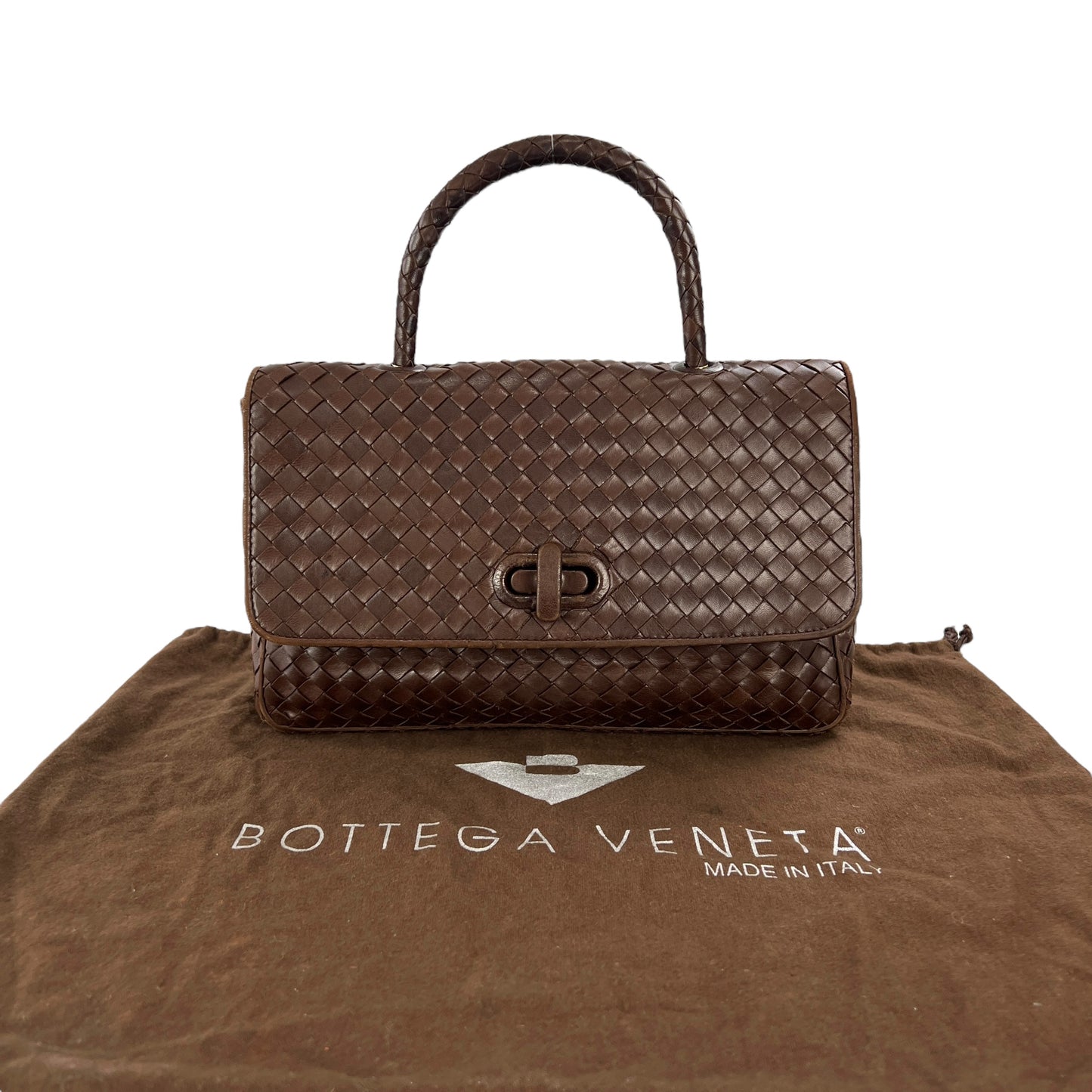 Bottega Veneta Vintage Intrecciato Leather Handbag