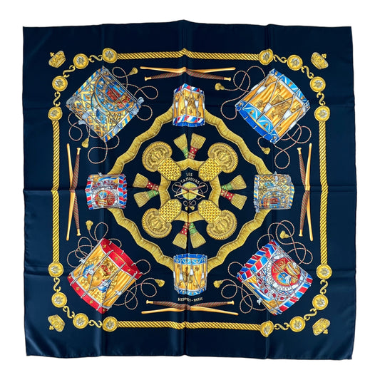 Hermès Les Tambours Silk Scarf