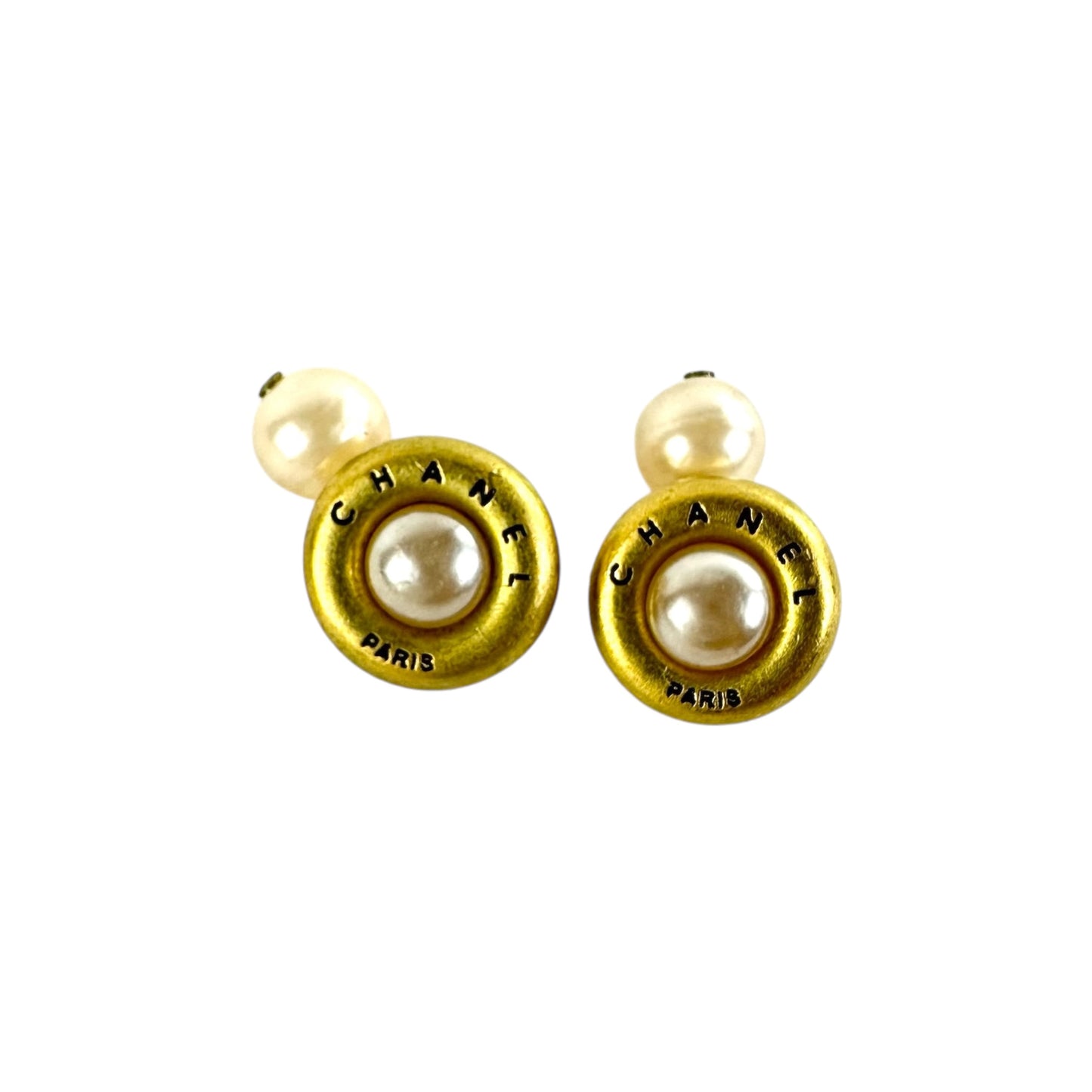 Chanel Vintage Faux Pearl Cufflinks