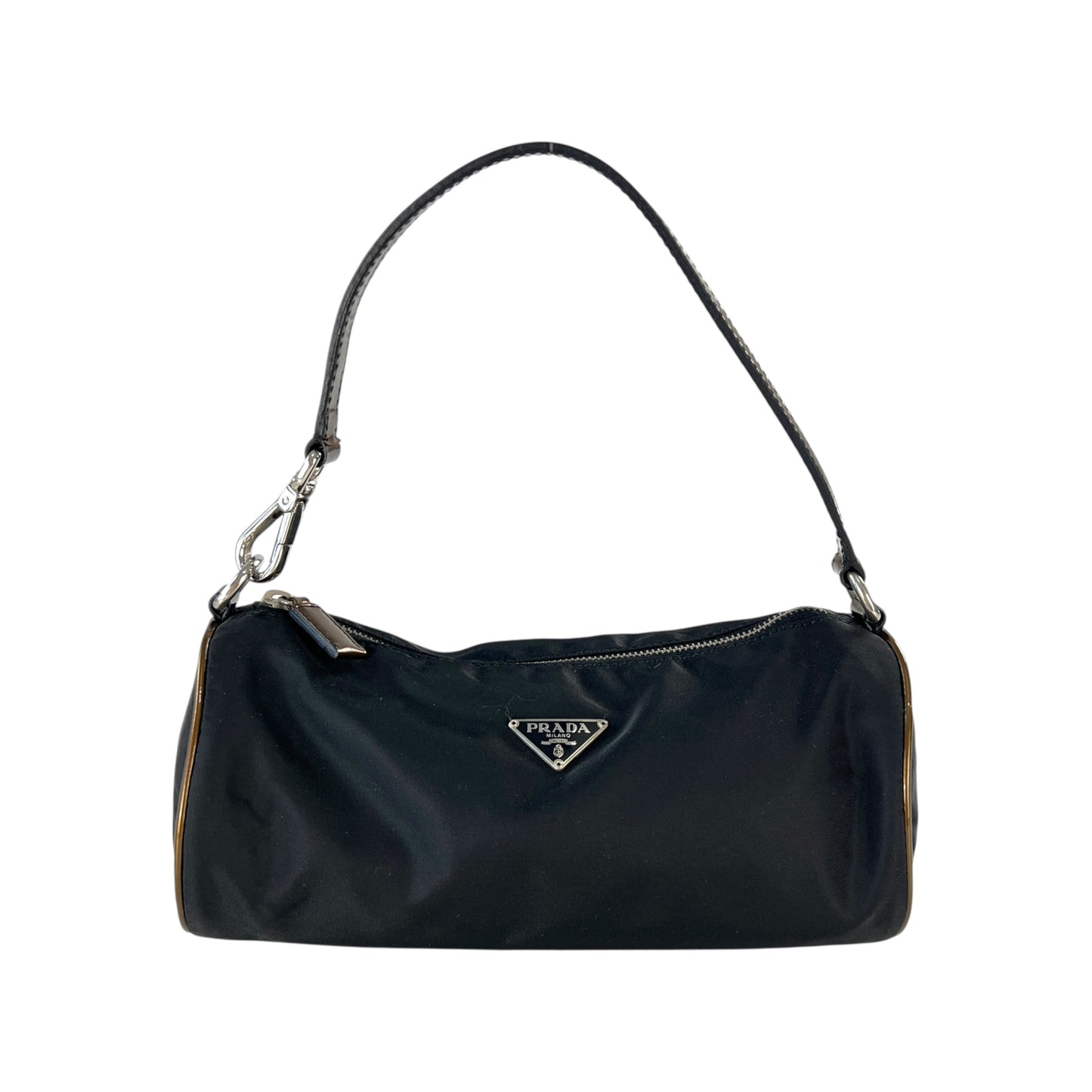 Prada Bronze Detail Pochette Bag