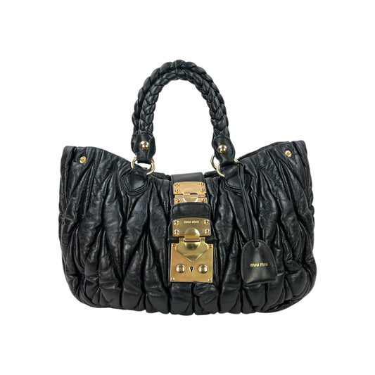 Miu Miu Matelassé Nappa Gaufre Leather Two-Way Bag