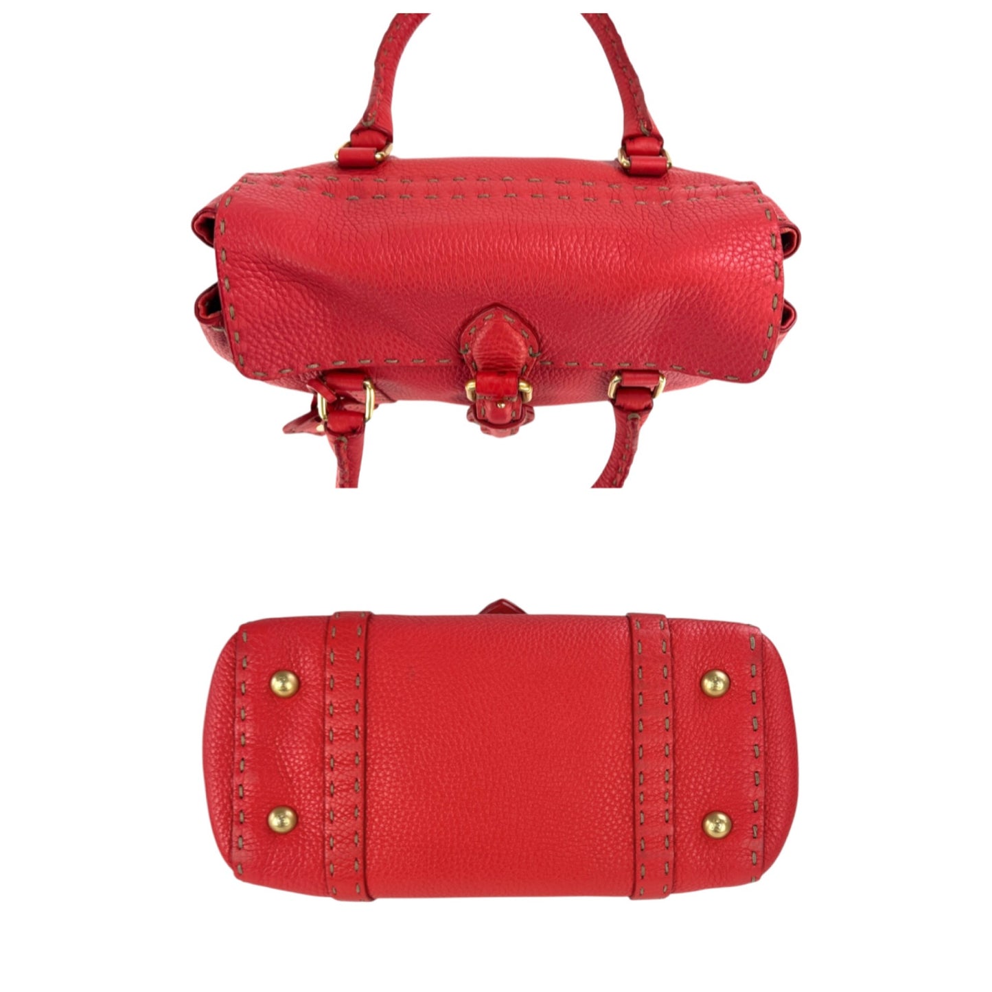 Fendi Mini Linda Selleria Leather Handbag