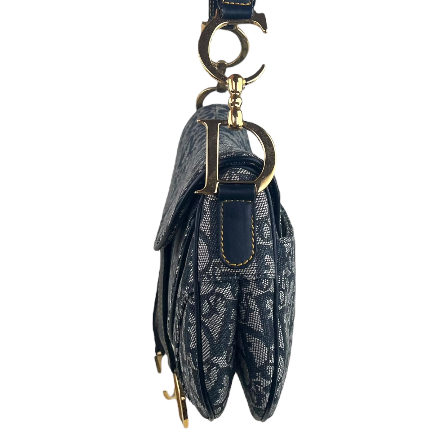 Dior Vintage Trotter Canvas Double Saddle Bag