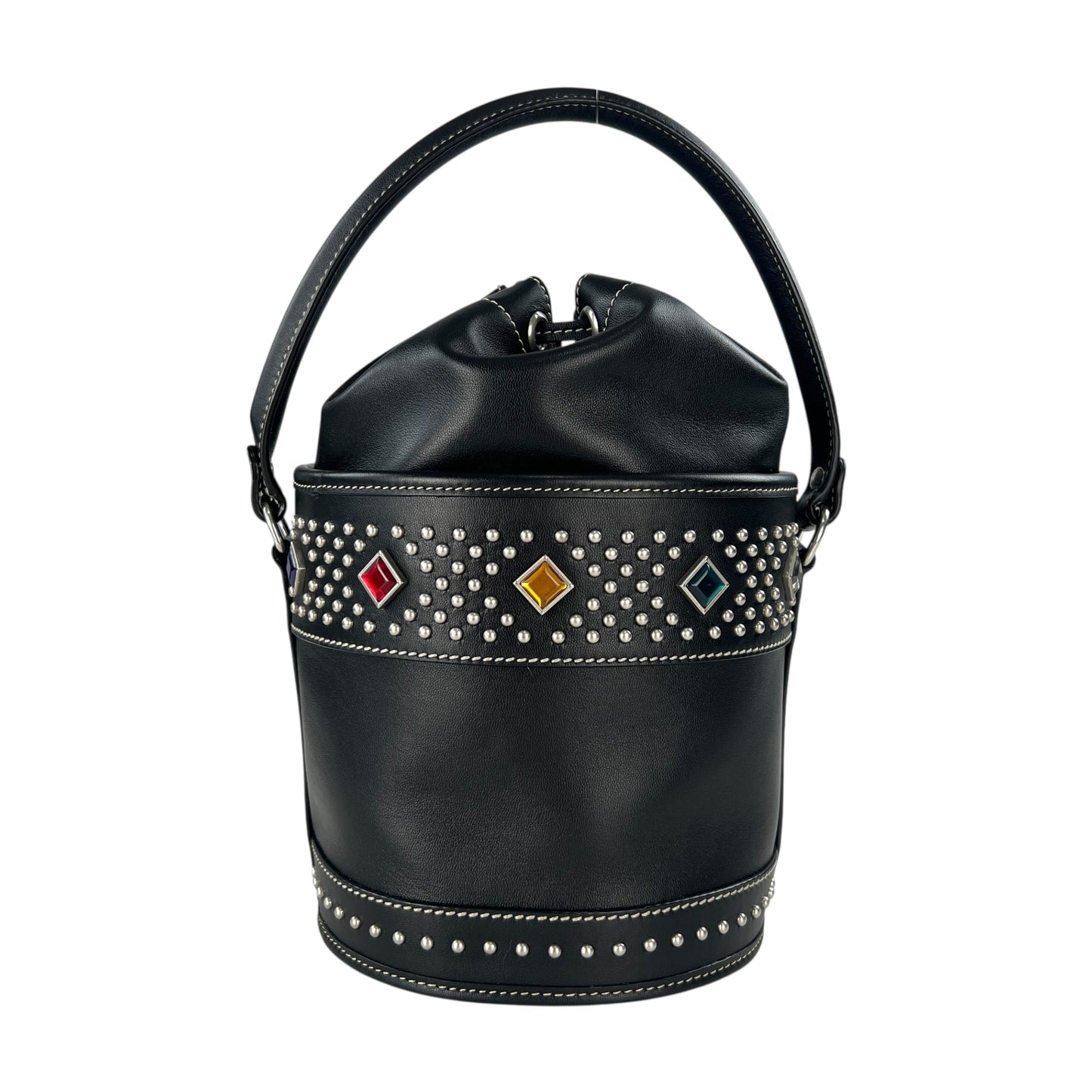 Saint Laurent Bahia Studded Bucket Bag