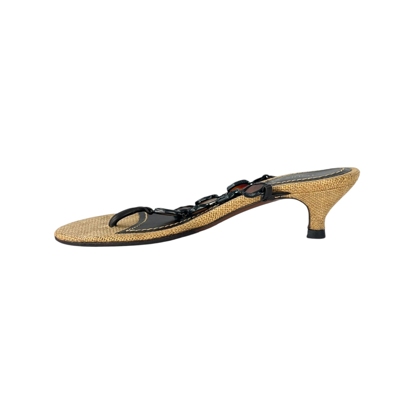 Louis Vuitton Raffia Heeled Sandals