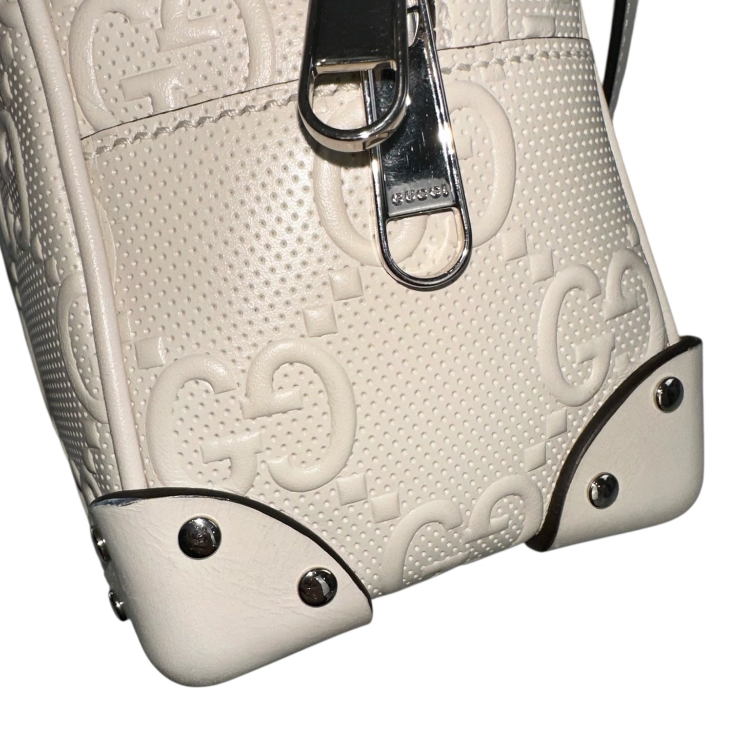 Gucci Ivory GG Embossed Shoulder Bag