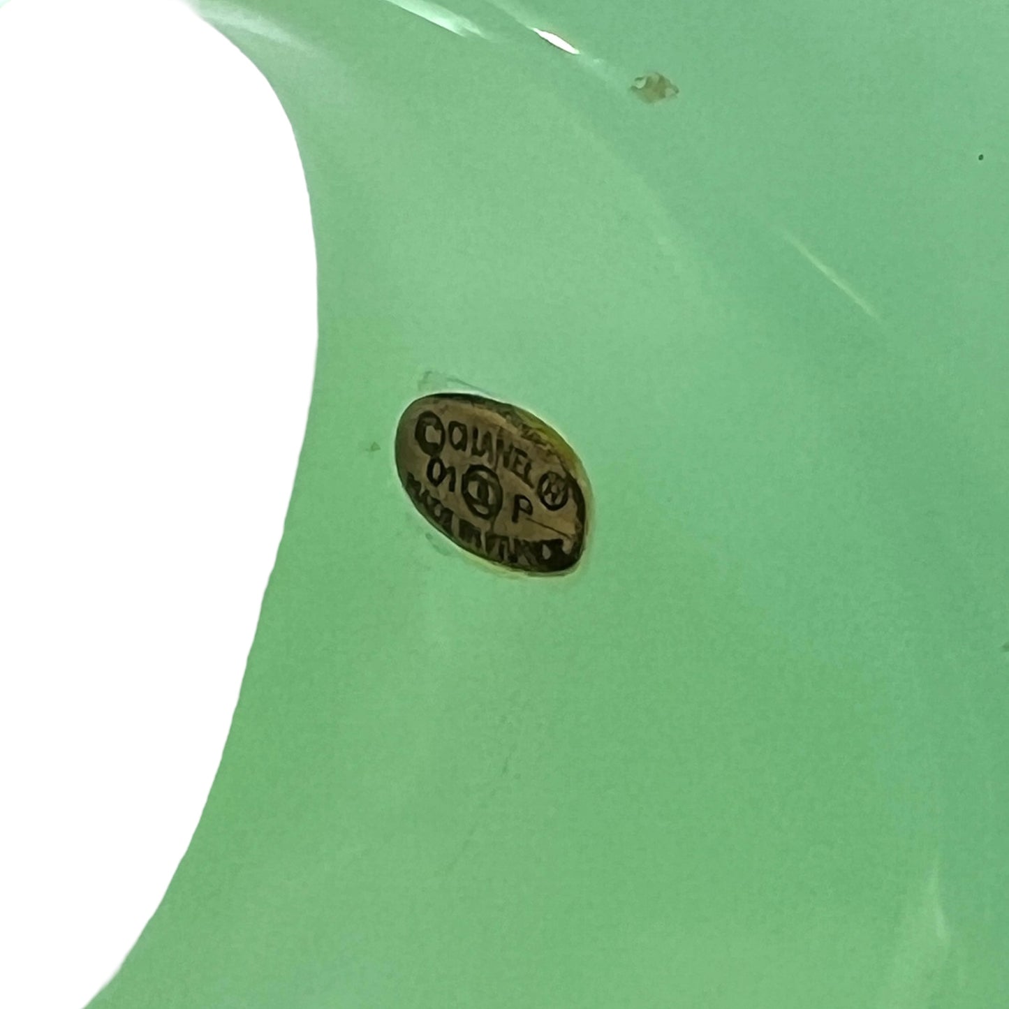 Chanel CC Faux Jade Ring