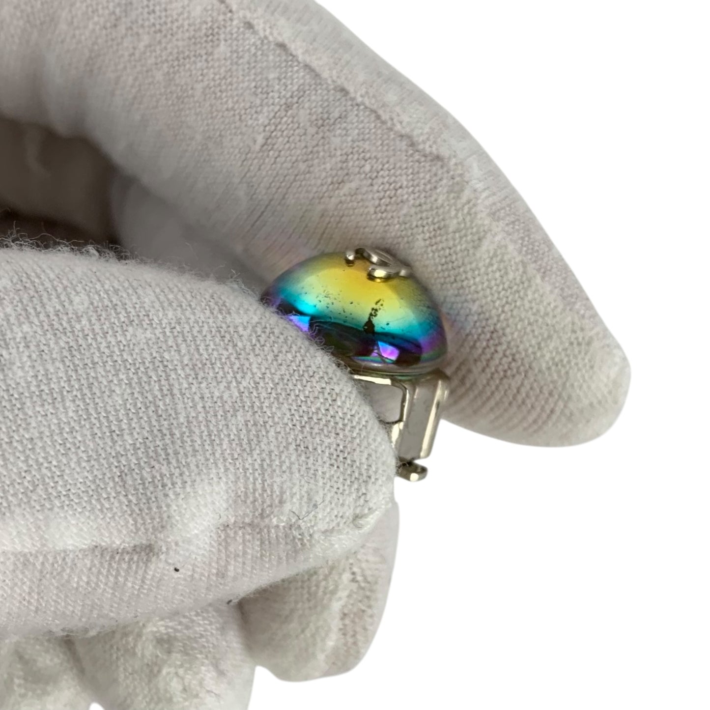 Chanel Rainbow CC Clip-On Earrings