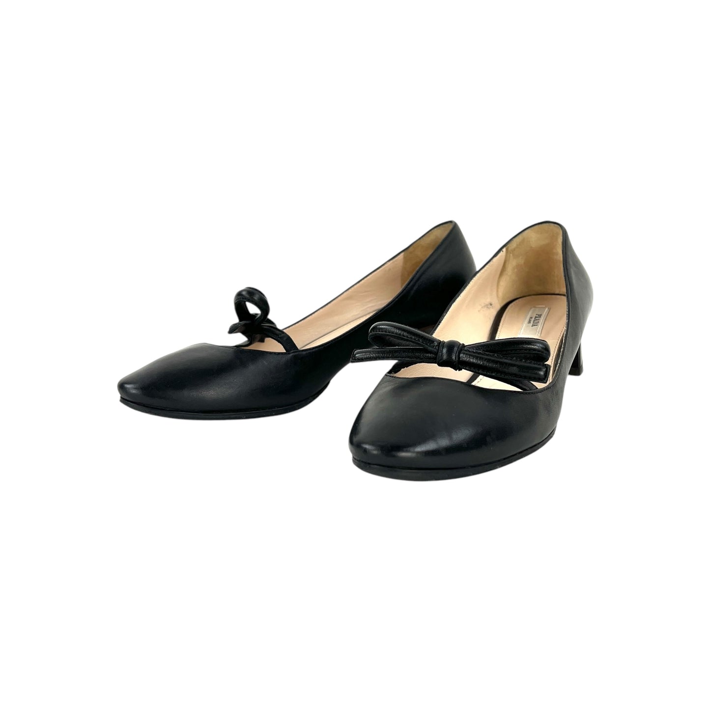 Prada Leather Bow Pumps