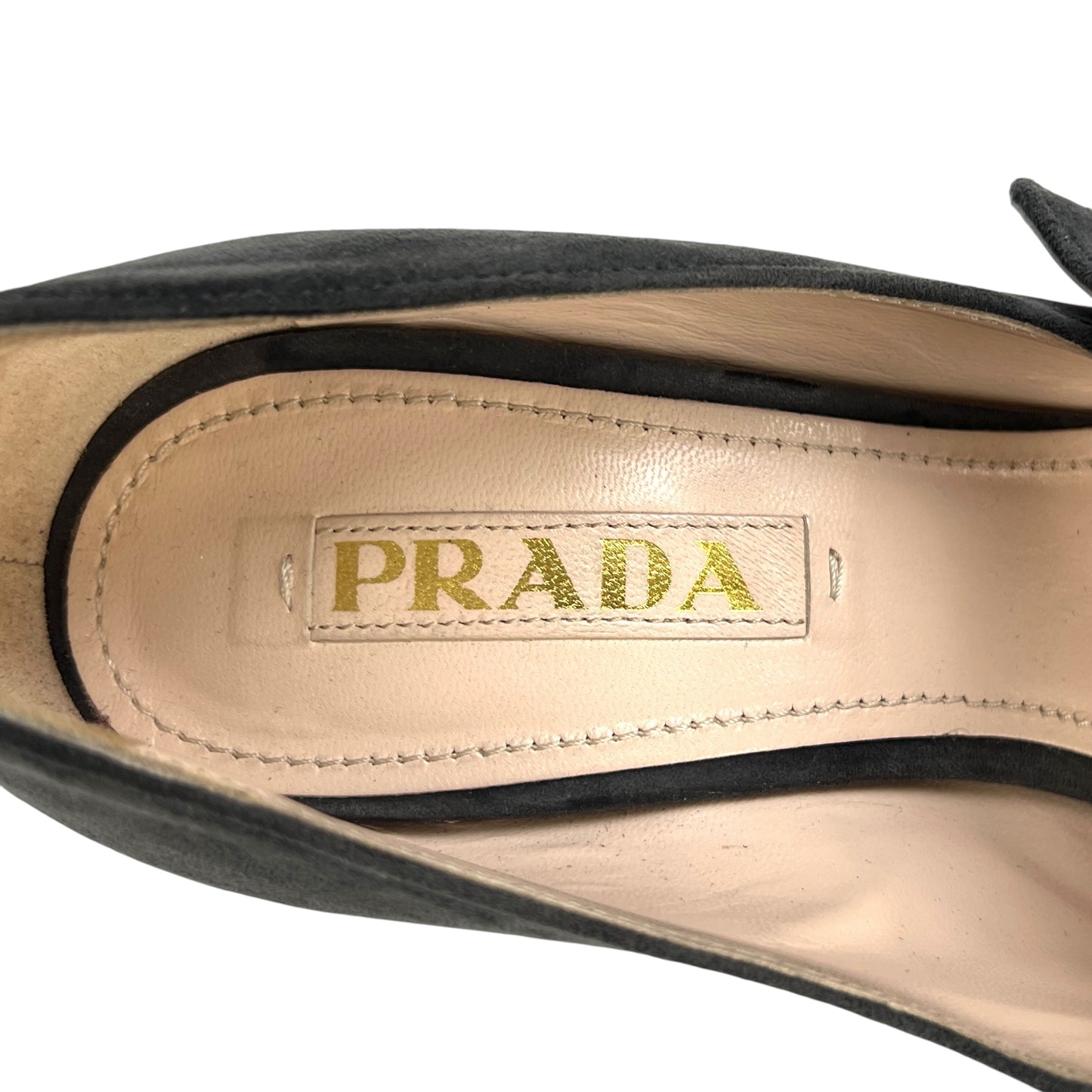 Prada Button Suede Pumps