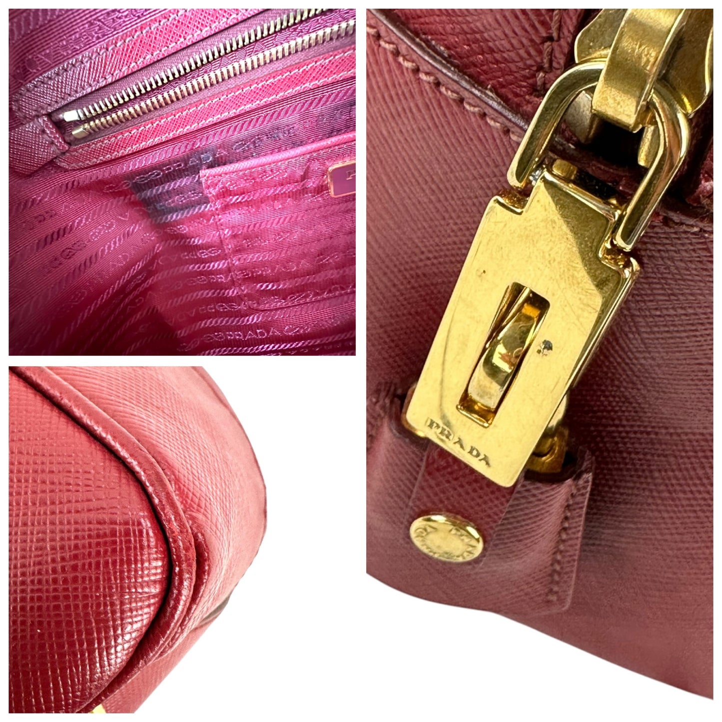 Prada Saffiano Lux Bauletto Bag