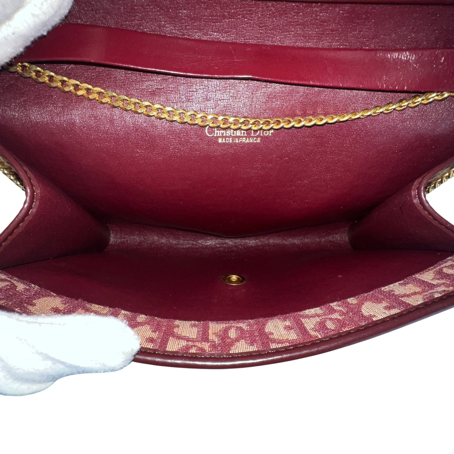 Dior Vintage Trotter Chain Shoulder Bag