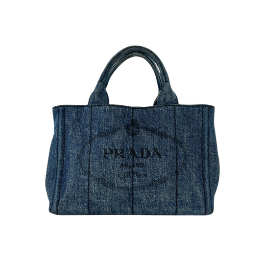 Prada Denim Canapa Tote Bag