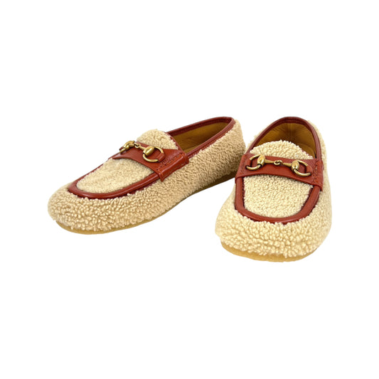 Gucci Horsebit Shearling Slippers