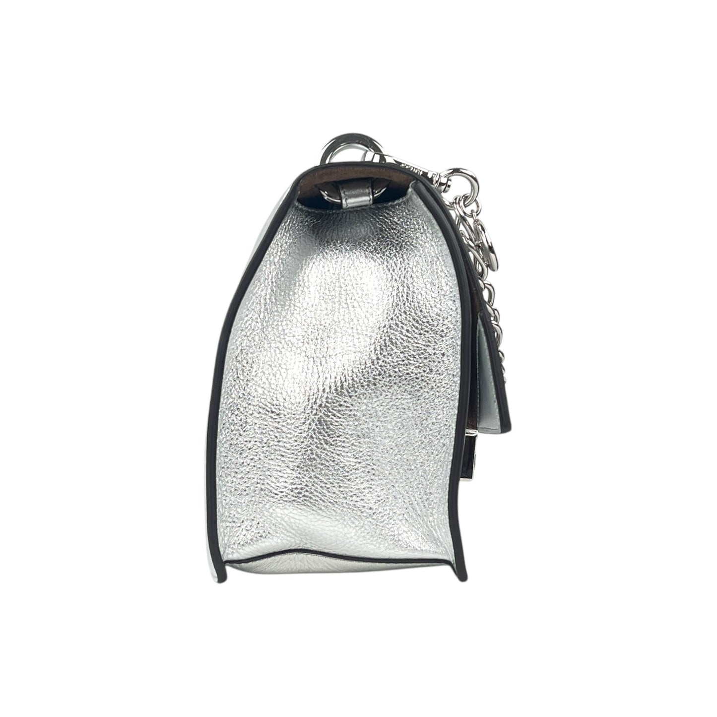 Fendi Kan U Metallic Leather Two-Way Bag