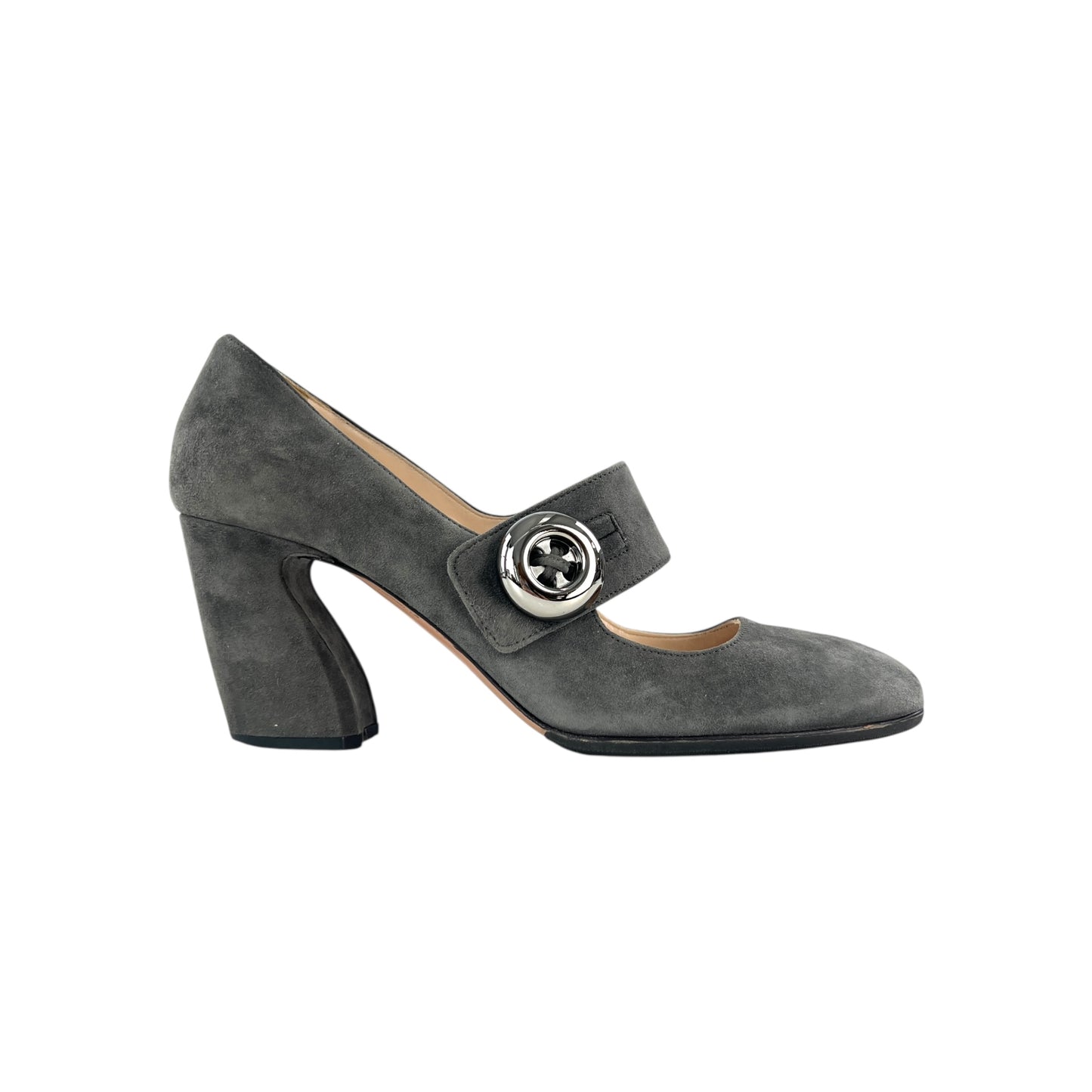 Prada Button Suede Pumps